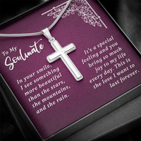Load image into Gallery viewer, To My Soulmate - Artisan Cross Necklace
