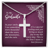 Load image into Gallery viewer, To My Soulmate - Artisan Cross Necklace
